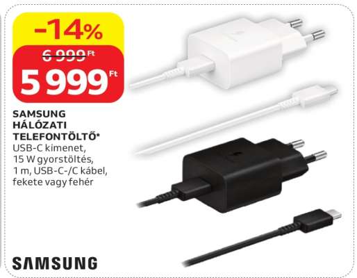 SAMSUNG HÁLÓZATI TELEFONTÖLTŐ