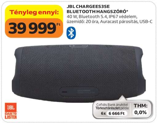JBL CHARGEES3SE BLUETOOTH HANGSZÓRÓ