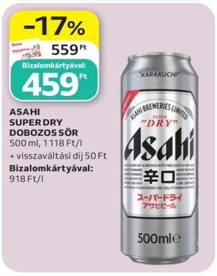 ASAHI SUPER DRY DOBOZOS SÖR