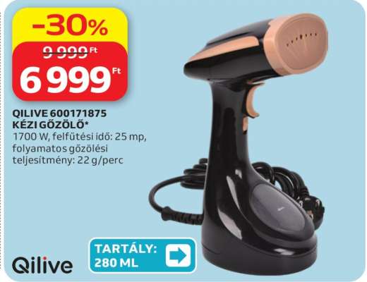 QILIVE 600171875 KÉZI GŐZÖLŐ