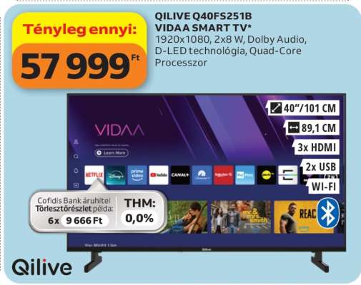 QILIVE Q40FS251B VIDAA SMART TV