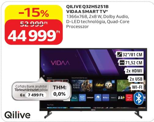 QILIVE Q32HS251B VIDAA SMART TV