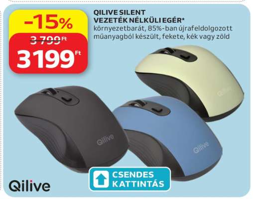QILIVE SILENT VEZETÉK NÉLKÜLI EGÉR