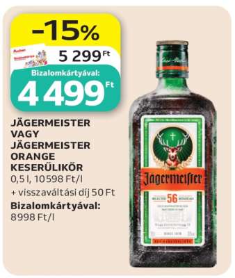 Jägermeister vagy Jägermeister Orange Keserűlikőr