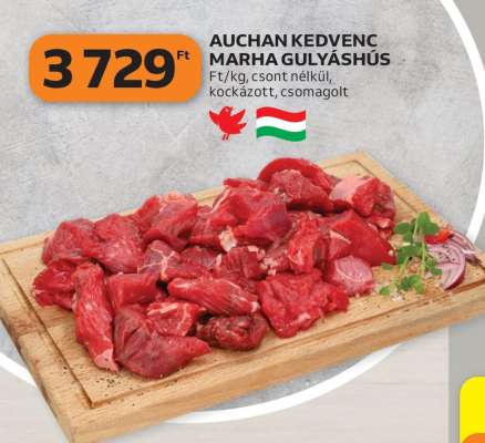Auchan Kedvenc Marha Gulyáshús