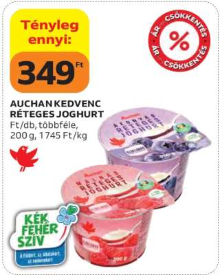 AUCHAN KEDVENC RÉTEGES JOGHURT