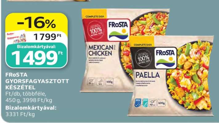 FRoSTA GYORSFAGYASZTOTT KÉSZÉTEL