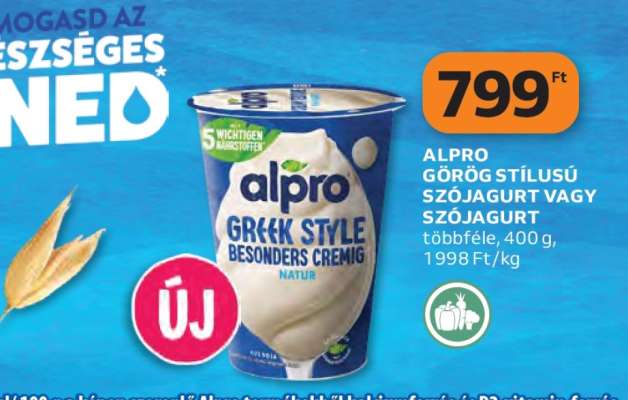 ALPRO GÖRÖG STÍLUSÚ SZÓJAGURT VAGY SZÓJAGURT