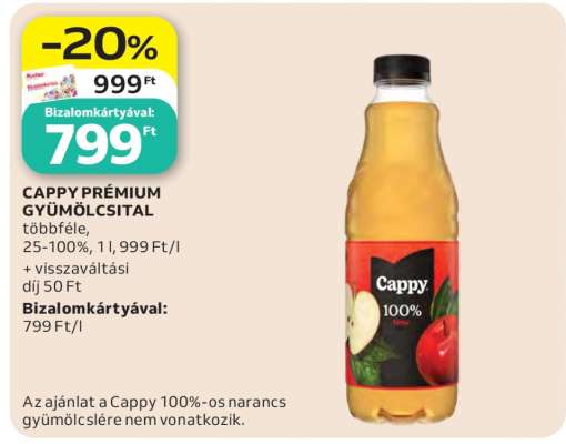 Cappy Prémium Gyümölcsital