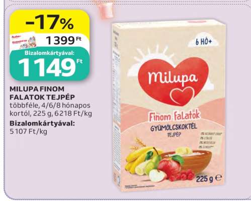 Milupa Finom Falatok Tejpép