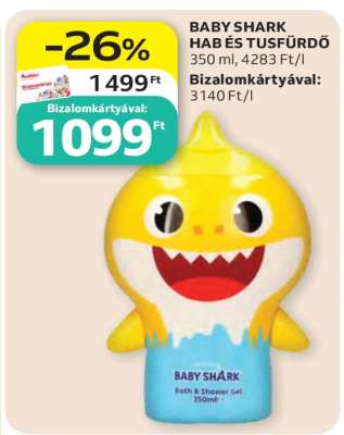 BABY SHARK HAB ÉS TUSFÜRDŐ