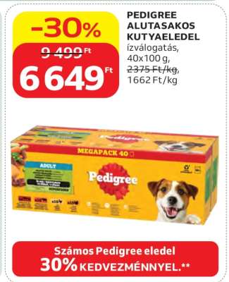 PEDIGREE ALUTASAKOS KUTYAELEDEL