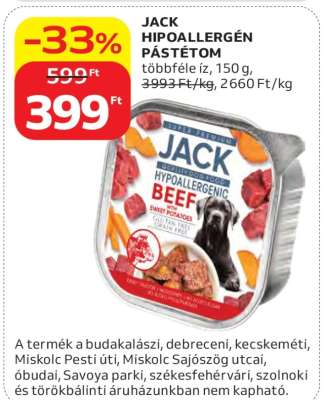 JACK HIPOALLERGÉN PÁSTÉTOM