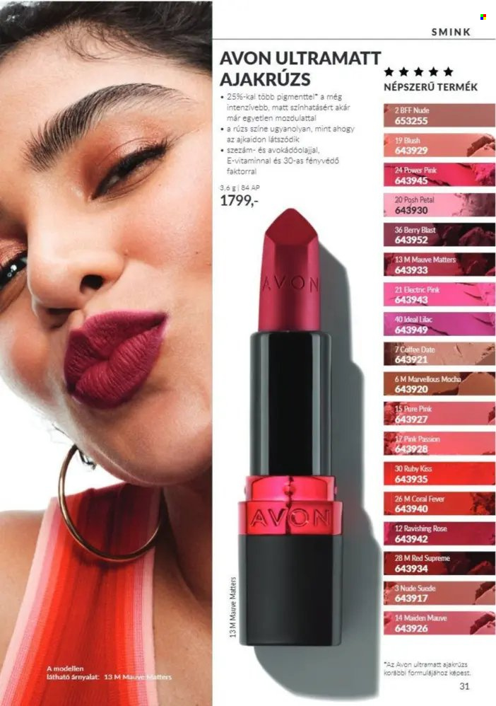Avon akciós újságok - 2026.10.01 - 2026.10.31. Oldal 31