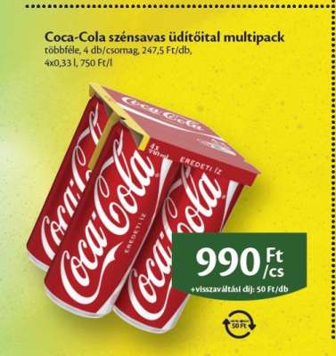 Coca-Cola szénsavas üdítőital multipack