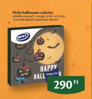 Nicky halloween szalvéta