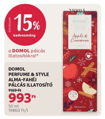 DOMOL PERFUME & STYLE ALMA-FAHÉJ PÁLCÁS ILLATOSÍTÓ