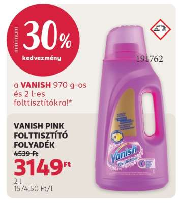 VANISH PINK FOLTTISZTÍTÓ FOLYADÉK