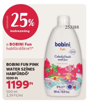 BOBINI FUN PINK WATER SZÍNES HABFÜRDŐ