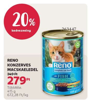 RENO KONZERVES MACSKAELEDEL