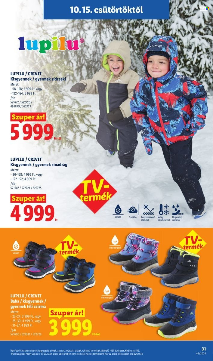 Lidl akciós újságok - 2026.10.15 - 2026.10.21. Oldal 31