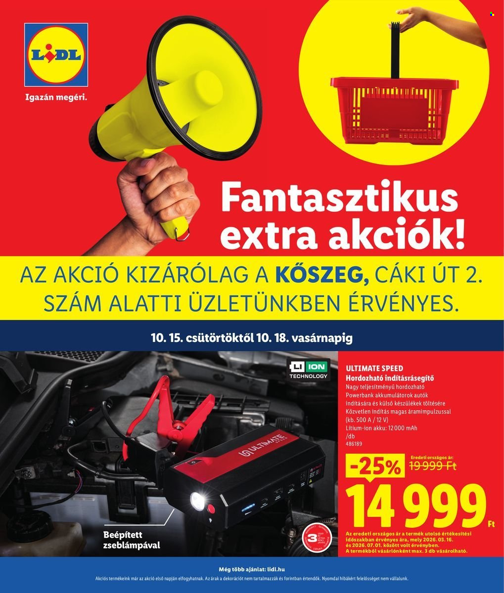 Lidl akciós újságok - 2026.10.15 - 2026.10.18. Oldal 1