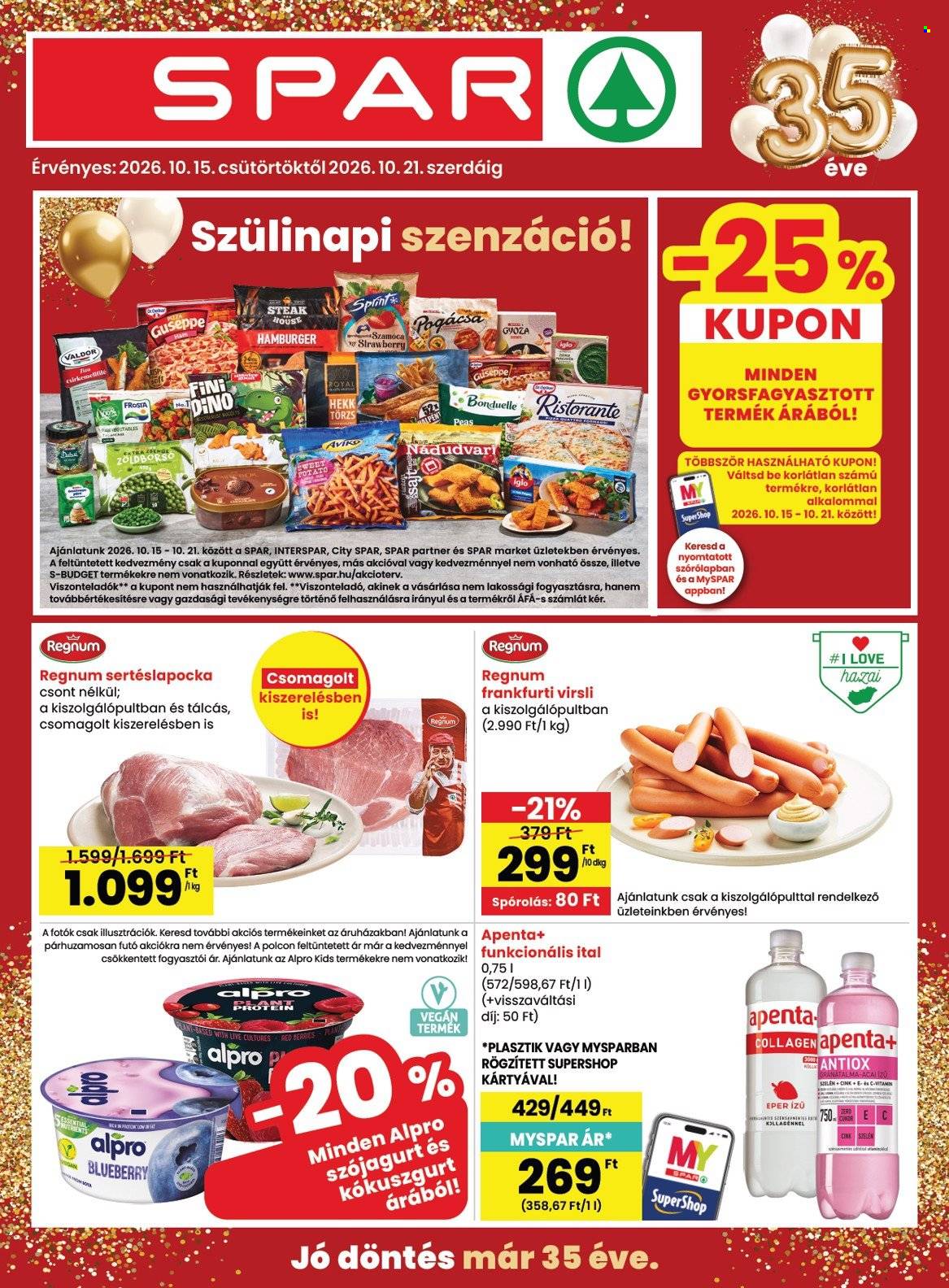 SPAR akciós újságok - 2026.10.15 - 2026.10.21. Oldal 1