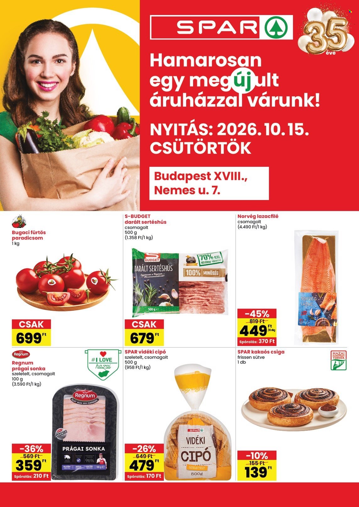 SPAR Szupermarket akciós újságok - 2026.10.15 - 2026.10.21. Oldal 1