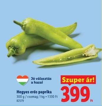 Hegyes erős paprika
