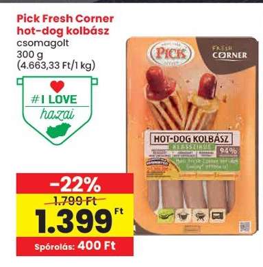 PICK Fresh Corner Hot-Dog Kolbász
