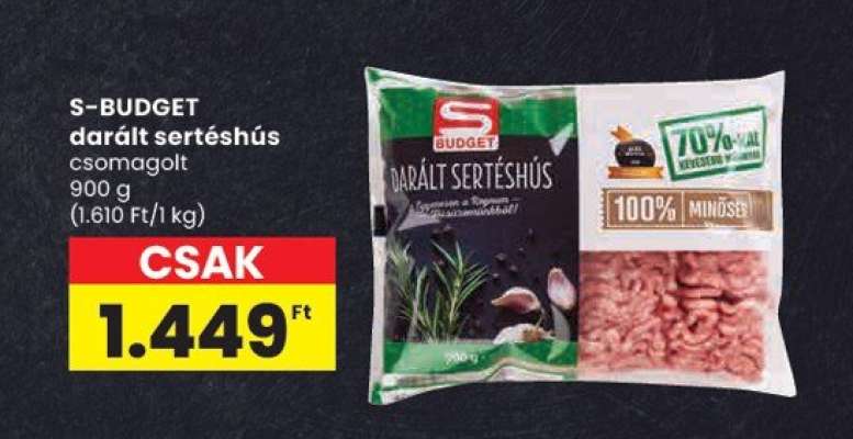 S-BUDGET darált sertéshús