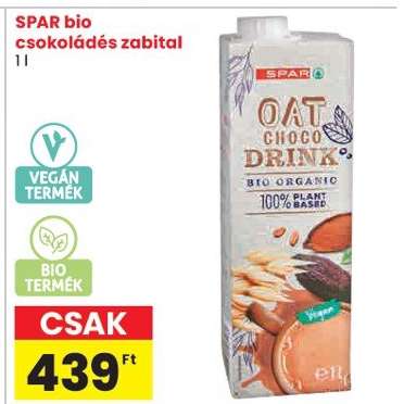 SPAR bio csokoládés zabital