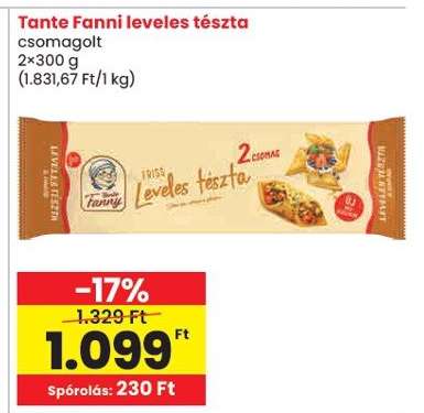 Tante Fanni leveles tészta