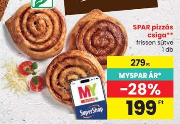SPAR pizzás csiga