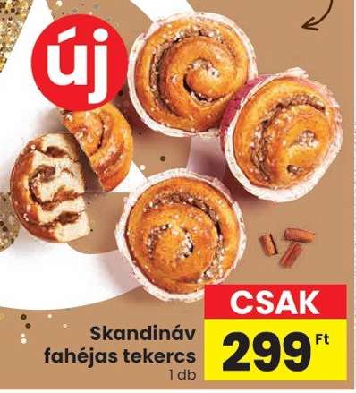 Skandináv fahéjas tekercs