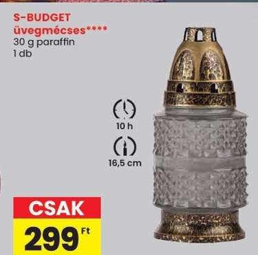 S-BUDGET üvegmécses