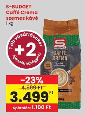 S-BUDGET Caffé Crema szemes kávé
