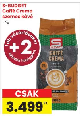 S-BUDGET Caffé Crema szemes kávé
