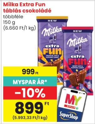 Milka Extra Fun táblás csokoládé
