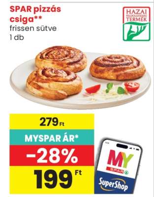 SPAR pizzás csiga