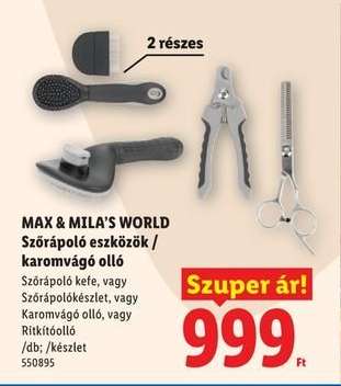 MAX & MILA’S WORLD Szőrápoló eszközök / karomvágó olló