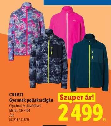 CRIVIT Gyermek polárkardigán