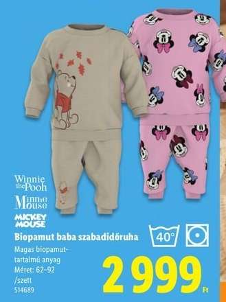 Biopamut baba szabadidőruha