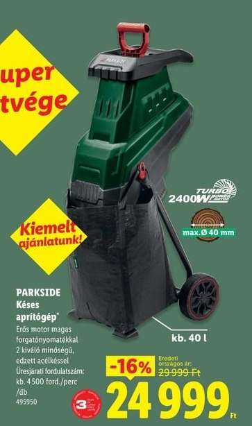 PARKSIDE Késes aprítógép
