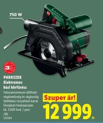 PARKSIDE Elektromos kézi körfűrész