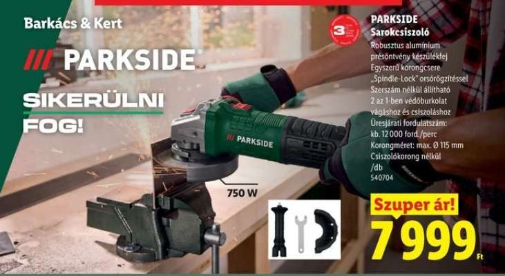 PARKSIDE Sarokcsiszoló