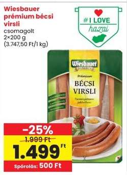 Wiesbauer Prémium bécsi virsli