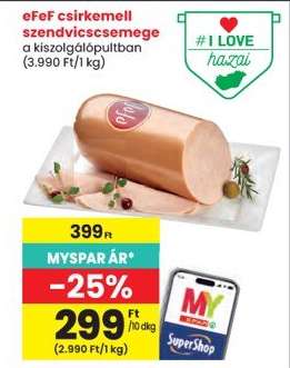 eFeF csirkemell szendvicscsemege