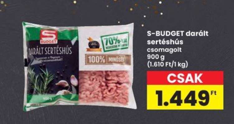 S-BUDGET darált sertéshús