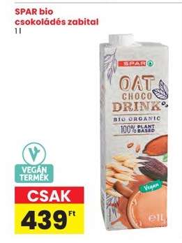 SPAR bio csokoládés zabital